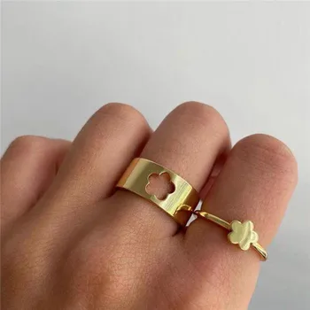 Модные кольца с бабочками для женщин и мужчин, набор колец для влюбленной пары, Дружба, Помолвка, Свадебные Открытые кольца, ювелирные изделия 2021 года