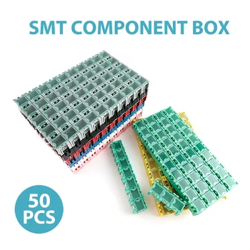 50 шт./компл. SMD SMT контейнер для электронных компонентов мини-ящики для хранения комплект настольный органайзер
