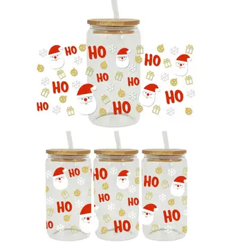Наклейка на чашку с мультяшным рисунком, переносная наклейка, праздничные сублимационные наклейки, водонепроницаемые рождественские наклейки на длительный срок службы