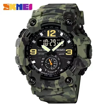 Спортивные наручные часы SKMEI с двойным механизмом 3 раза, Мужские водонепроницаемые электронные часы montre homme Digital Men Watch1637