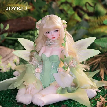 Кукла Isabella BJD 1/4 Muxi Fantasy Flower Fairy Love Hope Wings Жемчужное ожерелье Оранжевого цвета Изысканное Мастерство Вышивки Joybjd