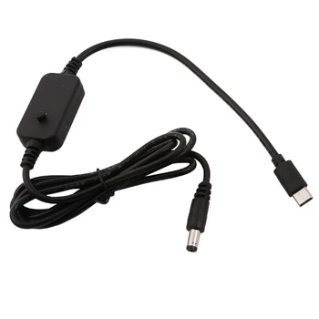 Универсальный USB C до 5,5x2,1 мм 5 В 9 В 12 В 15 В 20 В Регулируемый Кабель Питания с Выходным Дисплеем для системного маршрутизатора камеры