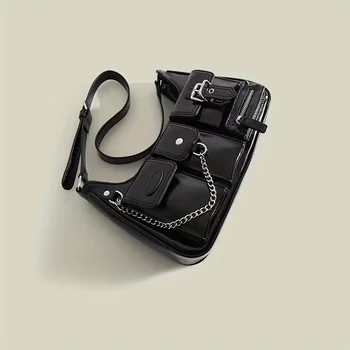 2023 новая повседневная сумка для подмышек premium sense, женская сумка через плечо, нишевая мотоциклетная сумка с несколькими карманами, сумка-мессенджер