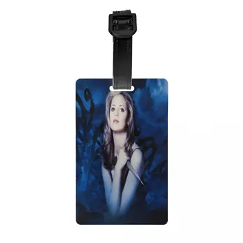 Изготовленная на заказ Багажная бирка Buffy The Vampire Slayer с именной карточкой, обложка для защиты от сверхъестественных ужасов, идентификационная этикетка для дорожной сумки чемодана