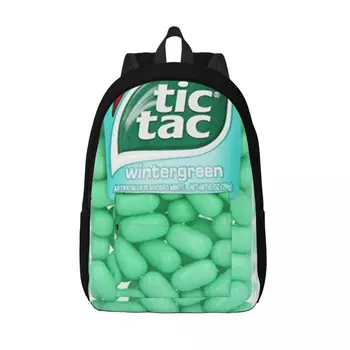 Рюкзак с 3D принтом Tic Tac Студенческий Унисекс, рюкзаки для колледжа из полиэстера, мягкие школьные сумки Kawaii, Рождественский рюкзак