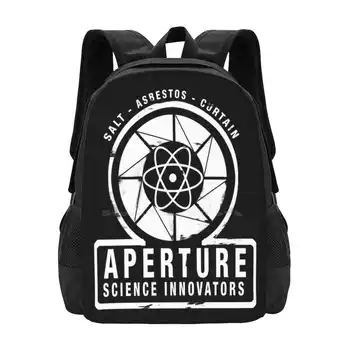 Portal-Aperture Science, белый рюкзак для школьника, дорожная сумка для ноутбука, Portal Gaming Geek Nerd Game Half Life Aperture