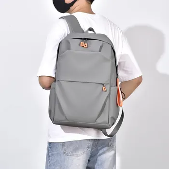 15,6-дюймовый рюкзак SimpleUnisex большой емкости, водонепроницаемый рюкзак из ПВХ, студенческий мужской рюкзак для отдыха, Компьютерный рюкзак для поездок на работу