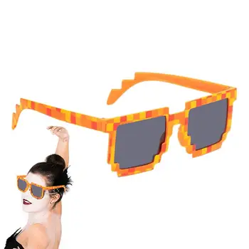 Пиксельные солнцезащитные очки, 8-битные пиксельные солнцезащитные очки для детей, пиксельные очки для малышей, сувениры для вечеринки, реквизит для фотосессии, очки