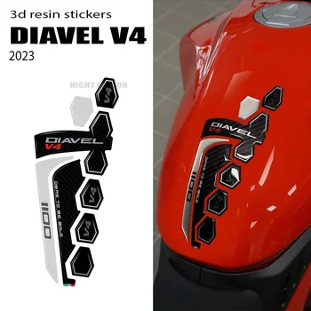 Новый Diavel V4 2023 Аксессуары Для Мотоциклов Бак Накладка Протектор 3D Эпоксидная Смола Комплект Наклеек Для Ducati Diavel V4 2023-