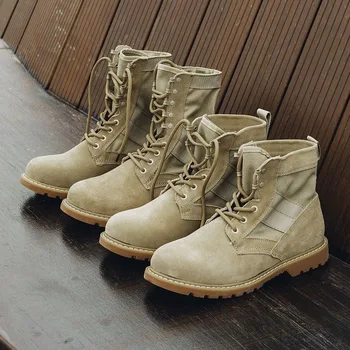 2023 Горячая распродажа Военных ботинок для мужчин, противоскользящие Армейские Боевые Мужские ботинки, Уличная Тактическая Обувь, Мужские Модные Ботинки для мужчин