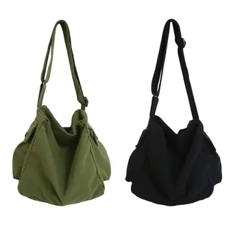 Многофункциональная холщовая сумка-хобо, прочная женская мужская сумка в винтажном стиле для работы на пляже