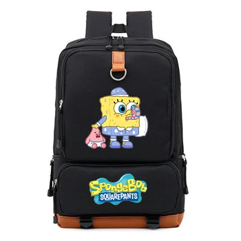 Рюкзак Potdemiel SpongeBob для мальчиков и девочек, повседневные рюкзаки для путешествий, студенческая сумка для книг большой емкости, рюкзак Mochila
