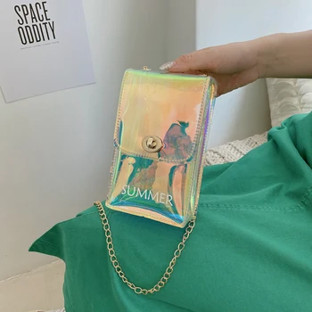 Женская мини-сумка 2020 летняя новинка ослепительного цвета, маленькая квадратная сумка на цепочке, модная повседневная сумка для мобильного телефона, маленькая сумка