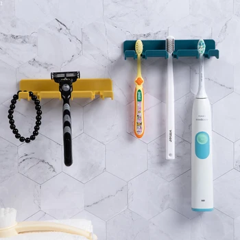 Держатель для хранения зубных щеток, настенный Компактный держатель для зубных щеток в ванной, красочный держатель для зубных щеток accesorios para baño