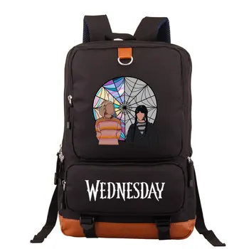 Модная повседневная студенческая сумка с графическим принтом Wednesday Addams, подростковая сумка для книг, унисекс, прочный спортивный рюкзак для ноутбука на открытом воздухе для подростка