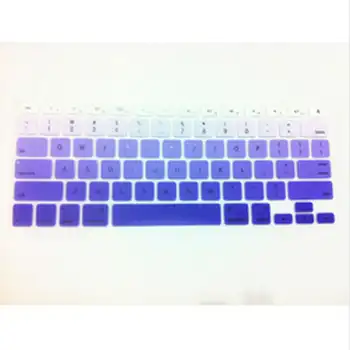 Градиентный Фиолетовый Радужный Силиконовый Чехол для Клавиатуры США Skin Protector 2016 100шт для MacBook Pro air 13 
