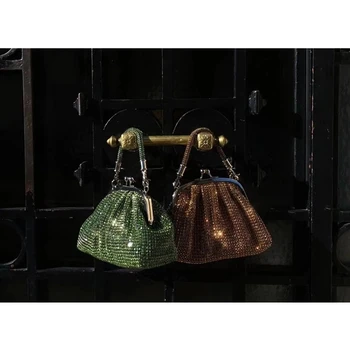 Сумки для женщин, роскошная дизайнерская сумка, вечерняя сумочка с кристаллами, блестящие стразы, бриллианты, Клатч, сумочка через плечо, кошельки и дамские сумочки