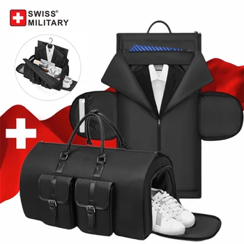 Швейцарские ВОЕННЫЕ Новые мужские сумки для деловой одежды, большая многофункциональная складная сумка для костюма с обувью, спортивная сумка, сумки через плечо
