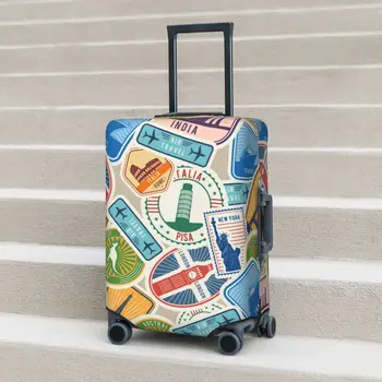 Чехол для чемодана с рисунком для путешествий, защита от исторических культурных событий, Практичные принадлежности для багажа во время полета