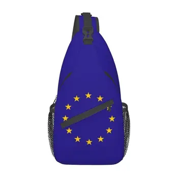 EU Нагрудная сумка с флагом Европейского Союза, мужской модный рюкзак через плечо для пеших прогулок