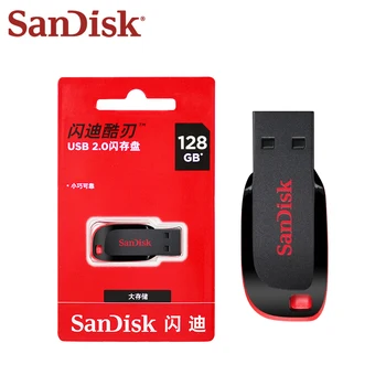 Оригинальный Флеш-накопитель SanDisk USB 2.0 CZ50 Blade 64GB 32GB 16GB USB Flash Drive Memory Stick U Диск USB Key Pendrive для ПК
