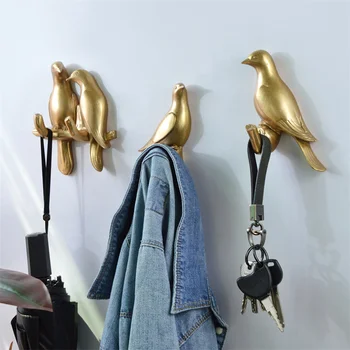 Креативный крючок для птиц, Многофункциональное настенное украшение для двери, ключ для полки, вешалка для одежды, стеллаж для хранения, Самоклеящийся органайзер
