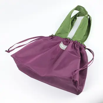 Хозяйственная сумка с противоскользящей ручкой на шнурке из ткани Оксфорд Практичная сумка через плечо большой емкости Многоразовая продуктовая сумка для ежедневного использования