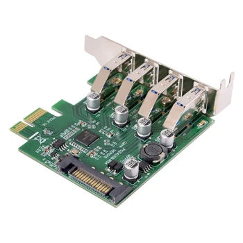 Низкопрофильный 4-портовый концентратор PCI-E к USB 3.0 Адаптер Карты расширения PCI Express 5 Гбит/с USB1.1/2.0/3.0 Операционные системы