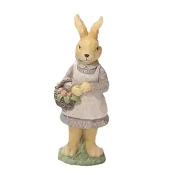 Фигурка Пасхального кролика, украшение для Пасхального кролика, Статуэтка стоящего кролика, фигурка Пасхального кролика из смолы для вечеринки, дома, праздничной комнаты.