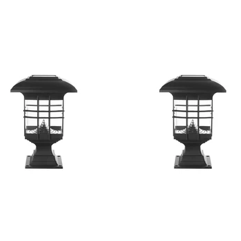 6X Солнечная Лампа на столбе Водонепроницаемый Ландшафтный Сад Солнечный Свет СВЕТОДИОДНЫЙ Наружный Светильник для ограждения столбов на столбе