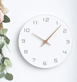 Деревянные Настенные Часы Nordic 3D Большие Настенные Часы Простые Настенные Часы Домашний Декор Часы Для Гостиной Настенное Украшение