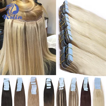 Прямая лента для наращивания человеческих волос 2 г / шт 20шт 100% Натуральные волосы Remy для наращивания для женщин Натуральные ленты для наращивания человеческих волос
