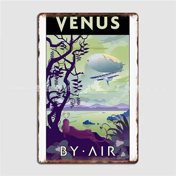 Металлическая вывеска Venus By Air Travel на стене Пещерного паба Cave Pub, Выполненная на Заказ, Жестяная Вывеска-плакат