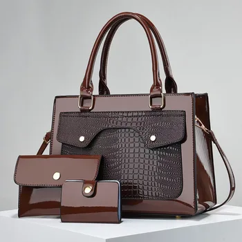 2023 Высококачественная сумка Роскошного бренда, Дизайнерская Кожаная сумка через плечо для женщин, ручные сумки, кошельки из крокодиловой кожи, женские сумки-мессенджеры