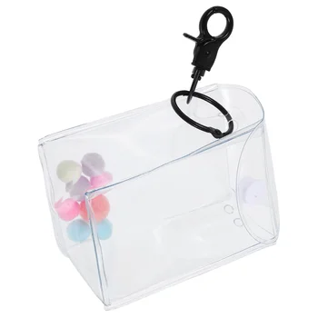 Коробка для хранения Прозрачная фигурная сумка для показа Мини-прозрачных подвесных кукол, пластиковый мешочек для прогулок с ребенком