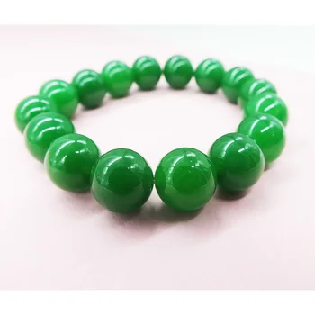 Оптовая продажа 10ШТ классический браслет из зеленых бразильских полудрагоценных камней высокого качества 12 мм