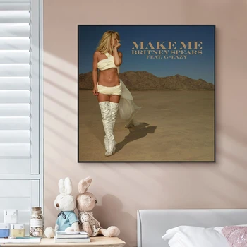 Британский Спирс, музыкальный альбом Make Me 2016, холст, плакат, звезда рэпа, поп-рок-певица, настенная живопись для дома, художественное оформление (без рамки)
