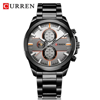 Мужские часы люксового бренда CURREN, мужские армейские часы из нержавеющей стали, водонепроницаемые Кварцевые Аналоговые часы 2022 года, Новые часы, мужские наручные часы