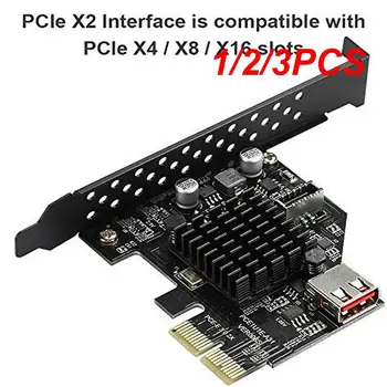 1/2 / 3ШТ PCIE USB 1X к карте расширения Type-E PCI E X1 X16 ASM3142 Дополнительные карты Поддерживают Windows 8 10 32 / 64Bit PCIE Type C