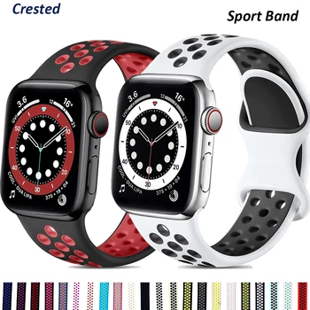 Силиконовый Ремешок Для Apple Watch band 44мм 40мм 45мм 41мм 38мм 42мм iWatch 6 SE 5 4 3 браслет correa Apple watch 45 мм Серии 7