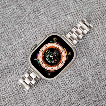 Тонкий Браслет для Apple Watch Band ultra 49 мм Металлический Браслет iWatch SE 8 7 6 5 4 3 Correa 38m 40mm 41mm 42mm 44mm 45mm