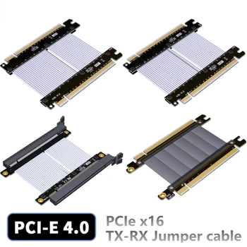PCIE X16 Riser Cable PCI-e 4.0 X16 -X16 Перемычка между штекерами Удлинитель кабеля Edge Card PCI-E 16X Riser Card Плоский Ленточный Удлинитель