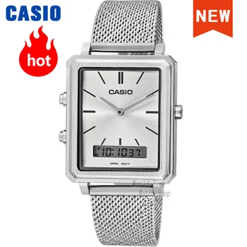 Мужские часы Casio от ведущего бренда класса люкс, водонепроницаемые маленькие квадратные часы, винтажные нишевые кварцевые часы reloj mujer, новинка 2023 года