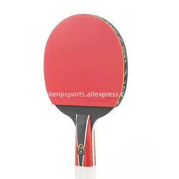 1 шт. профессиональная 4-звездочная ракетка для пинг-понга, 5-слойная деревянная ракетка для настольного тенниса, лопатка для летучей мыши, резиновые пупырышки с сумкой