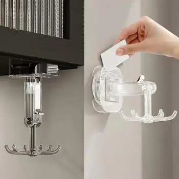 Крючок на присоске для ванной комнаты, многофункциональный крючок для кухонных принадлежностей, простая организация, многоцелевая присоска для кухни