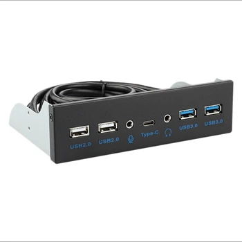 Оптический привод USB 3,0 Передняя панель 5,25 Дюймов Концентратор 10 Гбит/с Typec3.1 USB2.0 Aux 3,5 Мм Компьютерная Плата Расширения Для Настольных ПК