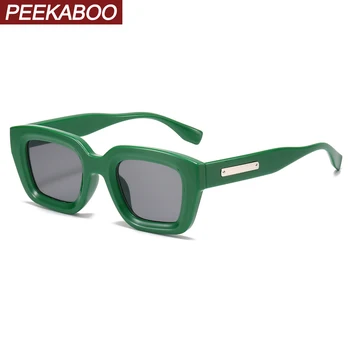Женские зеленые синие квадратные солнцезащитные очки Peekaboo для мужчин, горячая распродажа 2022, женские солнцезащитные очки uv400, модные аксессуары, летний стиль