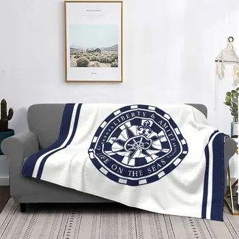 Синие одеяла с морской обивкой, мягкие фланелевые одеяла, постельные одеяла, дышащие тепловые постельные принадлежности и одеяла для путешествий, настраиваемые