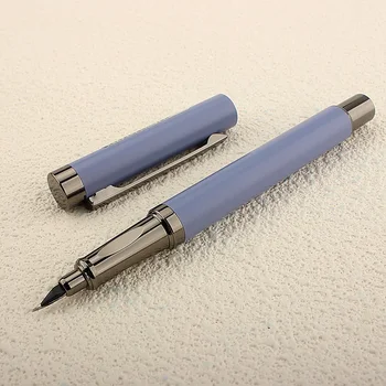 Роскошная Металлическая Авторучка 6036 New Pen 0.38mmEF /Изогнутая 1.5 мм Отличная Пишущая Деловая Офисная Ручка