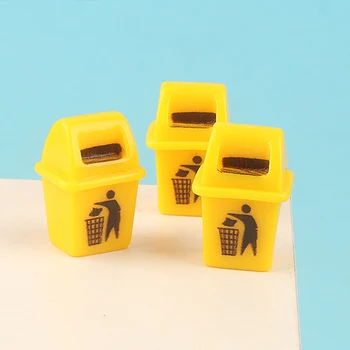 3 шт. Миниатюрная модель мусорного бака для кукольного домика, Мебельные Аксессуары для декора кукольного домика, детские игрушки для игр